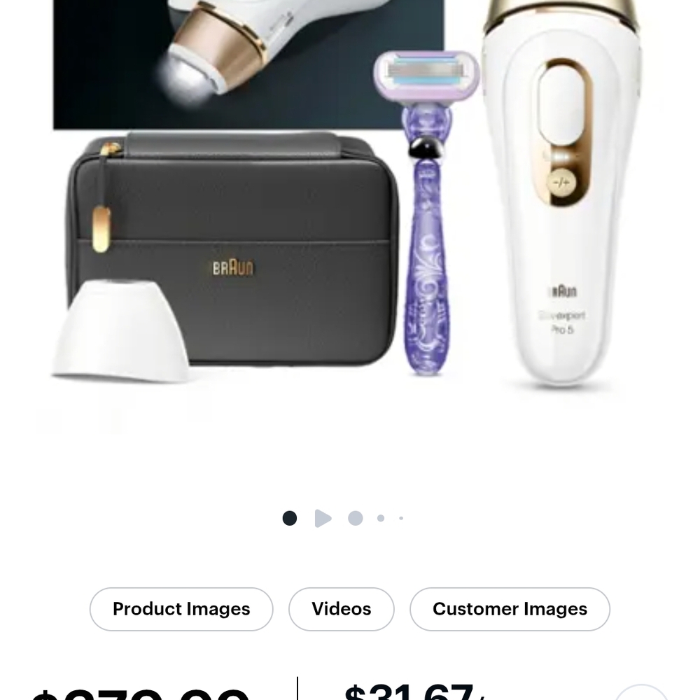 Braun Laser Hair Remover-White and Gold (NEW)